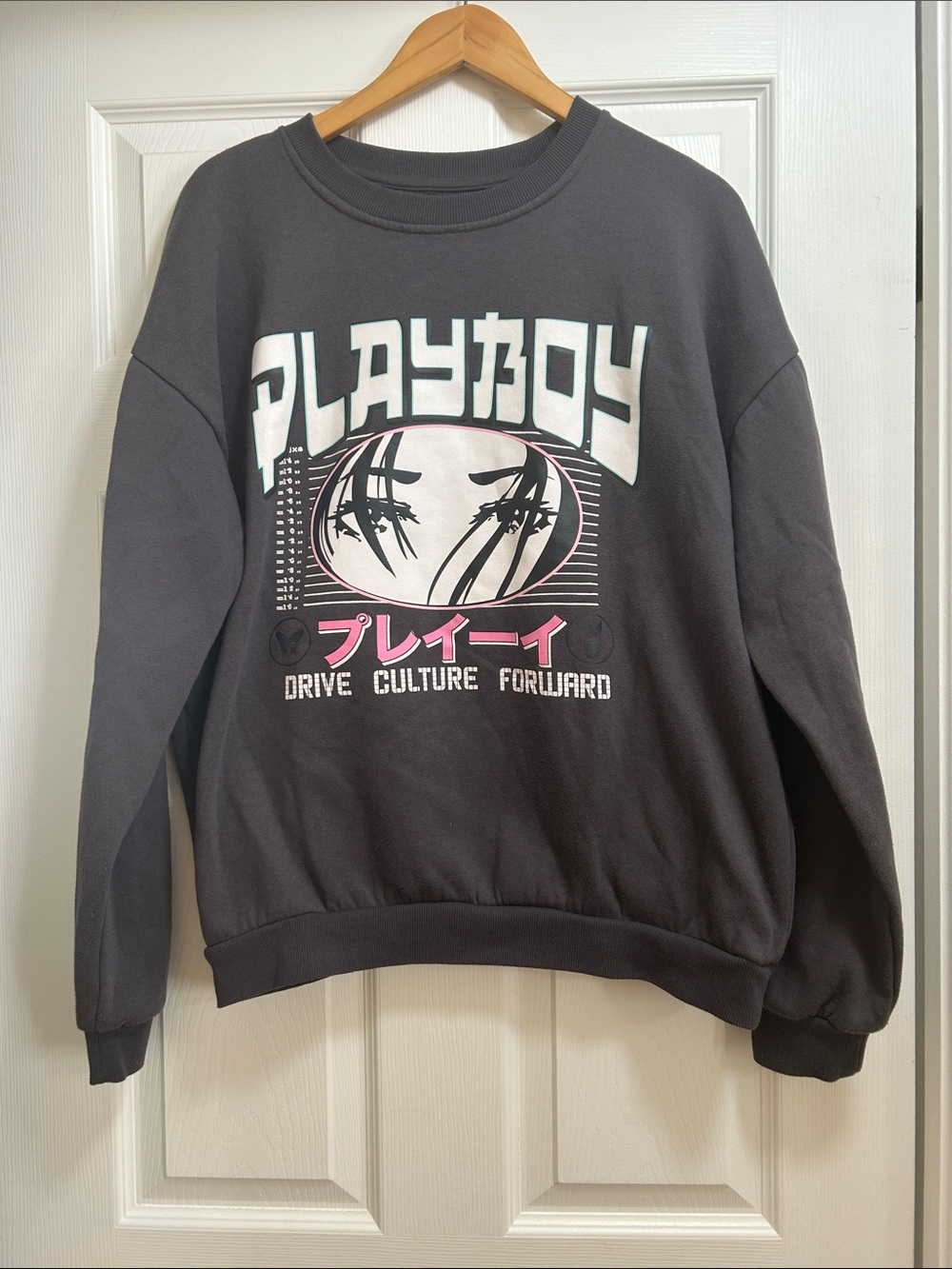 Playboy Graphic Crewneck Sweatshirt - Charcoal